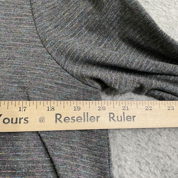 Anthropologie Postmark Bell Sleeve Rainbow Stripes Turtleneck Shirt Top Medium - Picture 9 of 10